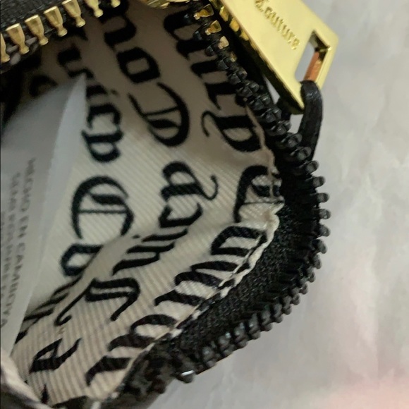 Juicy couture black zippered up card case/keychain - Picture 3 of 3